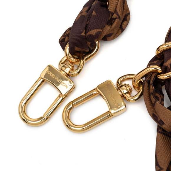LOUIS VUITTON Brown Monogram Silk Charm